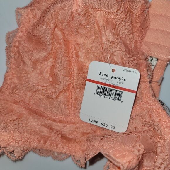 Free People Intimately Gallon Lace Halter Bra Lt Orange Size XS - Picture 8 of 10